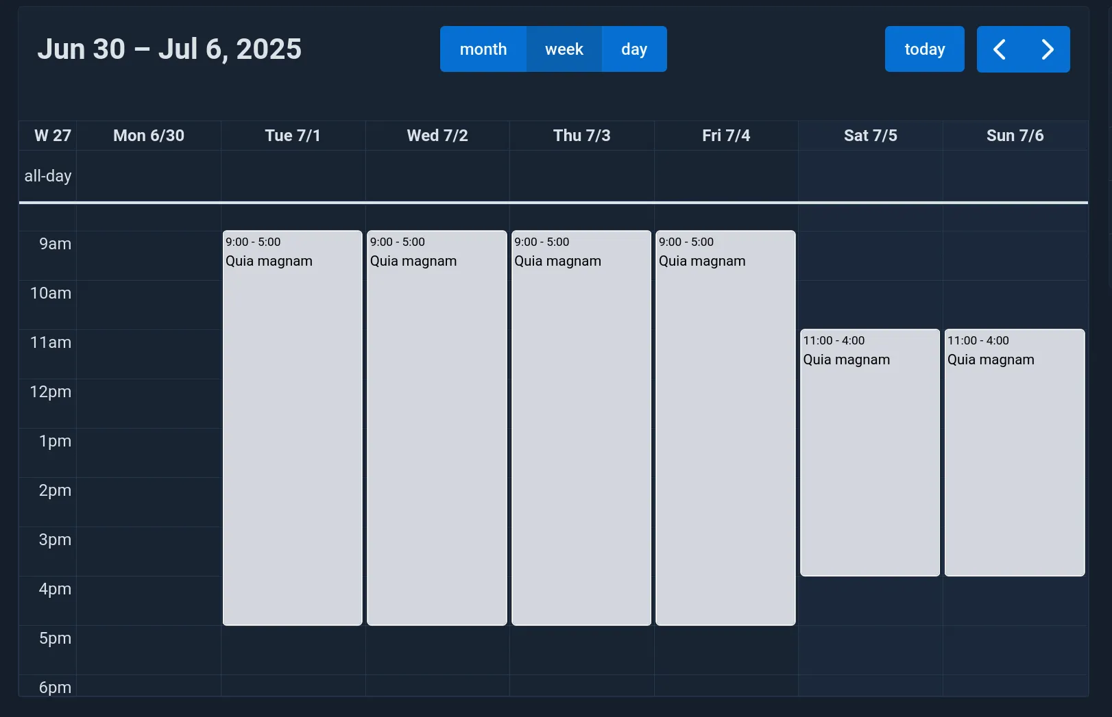 Kimai July Timesheet